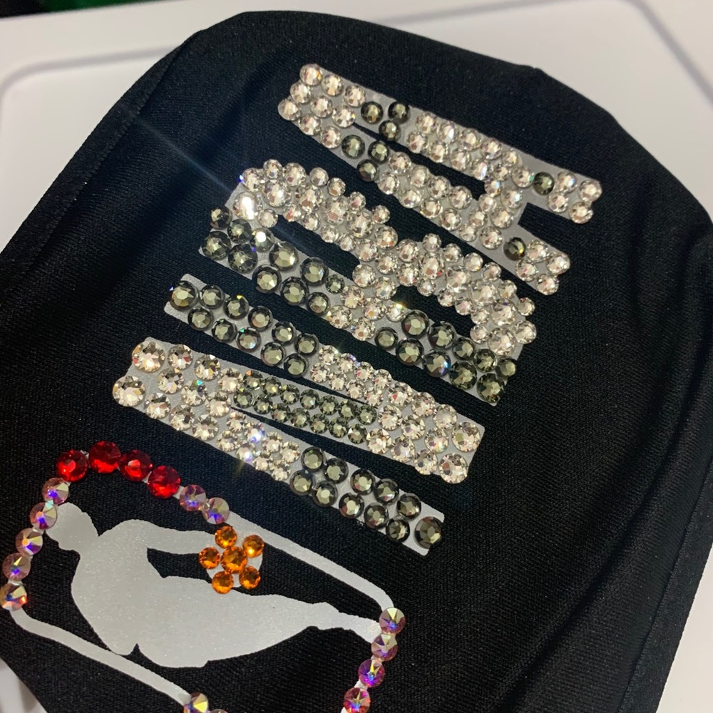 SOLD——All blinged out NBA Swarovski face mask